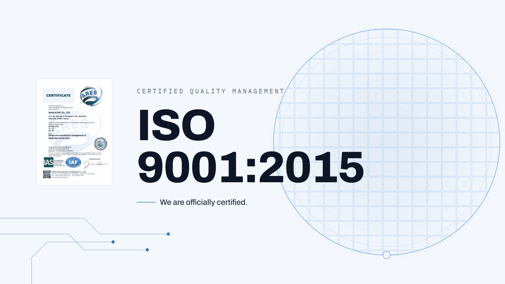 Whalechip Achieves ISO 9001:2015 Certification
